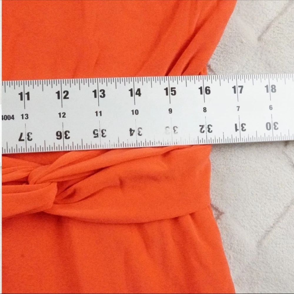 Lauren Ralph Lauren Scoop Neck Jersey Dress Womens 12 Tie Waist Cocktail Attire - Picture 7 of 11